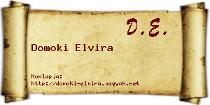Domoki Elvira névjegykártya